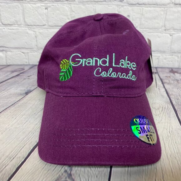 Dad Hat Women Cap Strap Back Velvet Grand Lake Colorado USA Falling Leaves Small - Picture 5 of 11